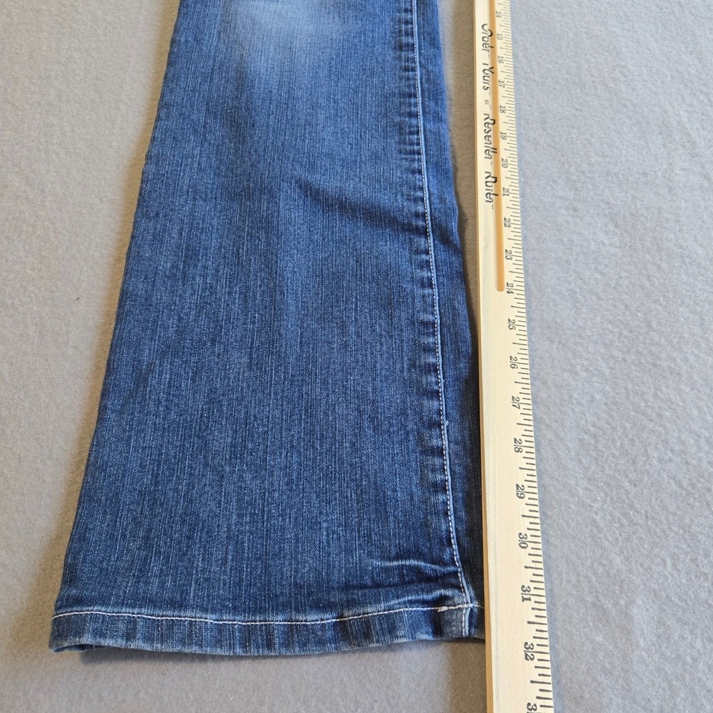 Ten Denim USA Bootcut Jeans Womens 10 Blue Angel Wing Embellished Studded Y2K - Picture 6 of 9